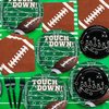 Football Party Supplies for 40 Guests, Disposable Tableware Set includes Football Formation Tactics Plates, Football Napkins, Football Field Tablecloths for Football Game Day, Football Birthday Party
