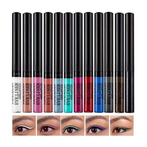 Joyeee Liquid Eyeliner Set, 12Pcs Matte Eyeliner Waterproof Coloured Eyeliner Liquid Eye Liner Long Lasting Eyeliner Pen Wedding Party Cosplay Eye Makeup Gifts for Women Girls