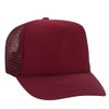 OTTO Polyester Foam Front 5 Panel High Crown Mesh Back Trucker Hat - Burg. Marn