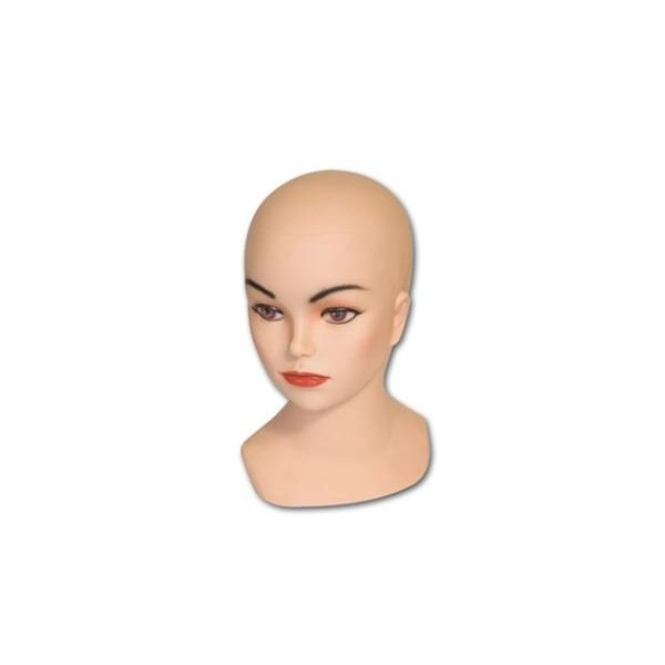 12" Caucasian Manikin Head & Suction Cup Stand