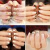 Vodisa Clear Nail Tips 500pcs French Acrylic Half Cover Fake Nails with Storage Case 10 Sizes Long False Nail for Lady Nail Salons and Home DIY Nail Art(Half Cover)