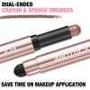 FOCALLURE No Crease Eyeshadow Stick, Creamy Eye Shadow Stick, Matte & Shimmer Eyeshadow Pencil, Smudge-proof, Built-in Smudger, CIDER ON THE ROCKS