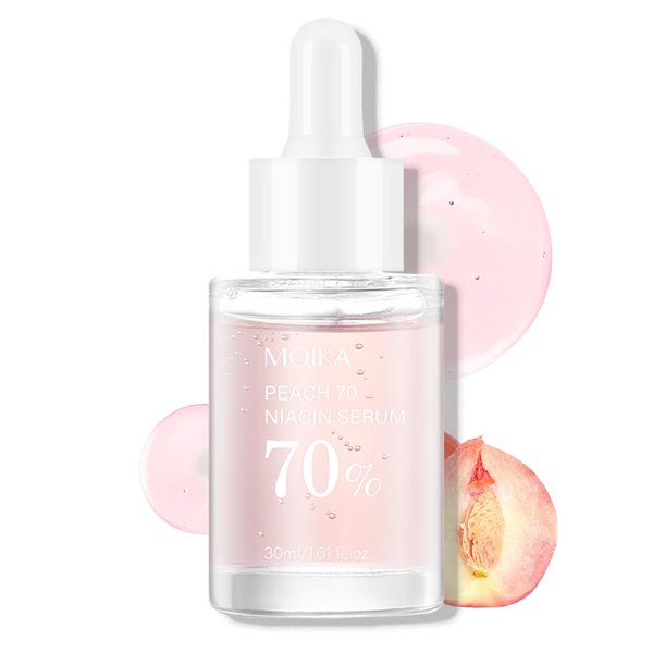 Peach 70 Niacinamide Serum - Peach Facial Serum for Glass Skin, Facial Serum for Oily Skin, Hydrating Serum, Face Serum for Women Face Plump & Smooth Fine Line Daily Clean Beauty