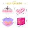 BIBUTY Kids Princess Dress Up Clothes for Little Girls, Pretend Play & Dress Up Costume Set for 3-6 Toddler Little Girls (Rainbow/Purple)
