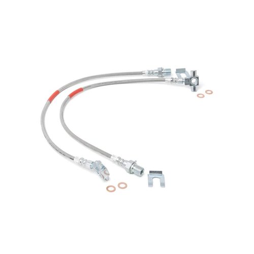 Rough Country Front Stainless Brake Lines for 71-87 GMC C15/K15 | 4-6" - 89340S