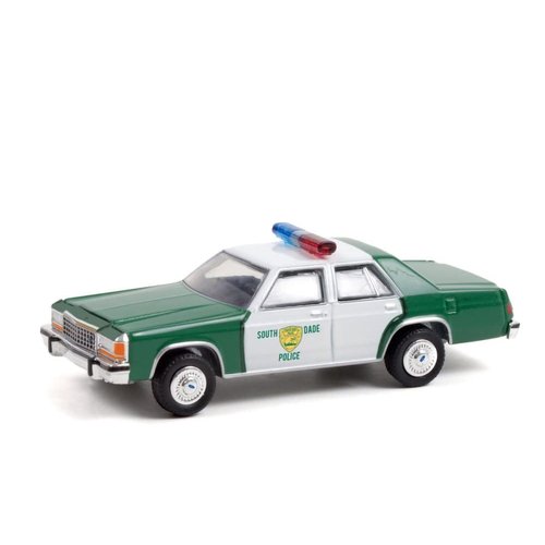 ModelToyCars Miami-Dade Police Department 1983 Ford LTD Crown Victoria, Ace Ventura: Pet Detective - Greenlight 44930B/48 - 1/64 Scale Diecast Model Toy Car
