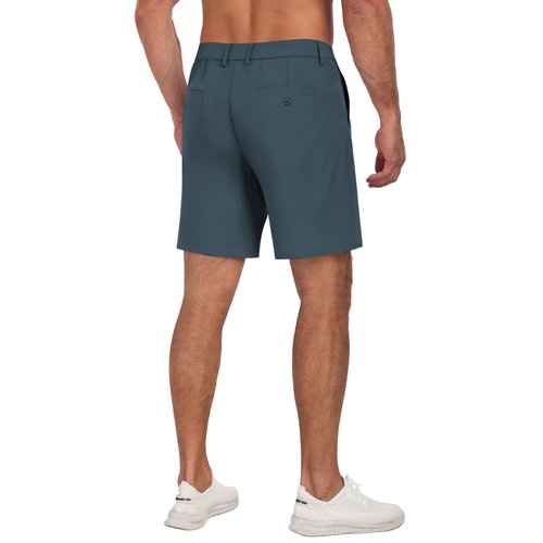 COOFANDY Men's Dress Shorts 7 Inch Inseam Casual Shorts Big and Tall Golf Shorts Dark Blue