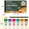 AZEN 24 Pack Lip Gloss Set, Clear Lip Gloss Bulk, Lip Oil for Dry Cracked Lips Moisturizing Hydrating Nourishing with Vitamin E