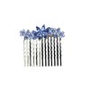 Faship Gorgeous Blue Rhinestone Crystal Floral Small Hair Comb