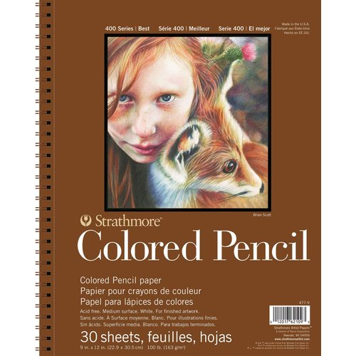 Strathmore Colored Pencil Spiral Paper Pad 9"X12"-30 Sheets -62477900