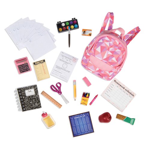 Our Generation By Battat- Off to School Playset- Accessory Set for 18 inch Dolls- 18" Doll Accessories and Clothes for Age 3 years and up