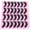 False Eyelashes Fluffy Russian Strip Lashes D Curl Fake Eyelashes Extension Wispy Cat Eye Lashes Handmade Soft Reusable 14 Pairs Lashes Pack