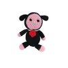PETFLY Dog Teeth Cleaning Cotton Crochet Squeaky Dog Toy for Small Dog - Baa Baa Black Lamb