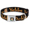 Buckle-Down Dog Collar Seatbelt Buckle Fred Face Pose Yabba Dabba Doo Black Gray Orange 18 to 32 Inches 1.5 Inch Wide, Multicolor, DC-WFS002-WL