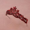 LIMELIA Burgundy Princess Tiara - Sparkling Rhinestone Hair Accessory, Ideal for Girls' Birthday Parties and Pageants