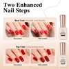 SHOYUM 2 Pcs 15ml No Wipe Gel Top Coat and Base Coat Set - Shine Finish and Long Lasting, Soak Off LED Nail Lamp Gel Base Top Coat Finish Nail Art Design Manicure Gifts for Women