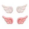 Rosojodg 2 Pairs White and Pink Cute Angel wings Hair Clips, Non Slip Hair Barrettes, Plush Barrettes, Hair cosplay accessories, kawaii Accessories for Halloween, Christmas, Daily Wear