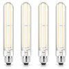 NOVELUX 7.3 Inch Edison Bulb,4000k Neutral White E26 Led Bulb 60 Watt Dimmable,6W T10 Bulb Clear Glass Long Tubular Light Bulbs,T9 Bulbs for Bathroom Vanity Light,Wall Sconces,Pendant(4 Pack)