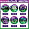 60Pcs Green Purple Monster Truck Party Paper Plates for Monster Truck Birthday Party 9in Racing Car Theme Disposable Tableware Dinnerware Set for Kids Boys Monster Truck Birthday Party Supplies