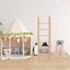 Ipetboom 2Pcs Mini Wooden Step Ladder Mini Wood Doll House Ladder Mini Ladders Fairy Garden Accessories for Doll House Accessories, Fairy Furniture Ladder