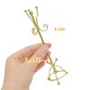 iLAND Dollhouse Furniture and Accessories on 1:12 Scale, Miniature Coat Rack & Full Mirror (Golden Color)