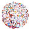 100 Pack Rainbow Stickers, Rainbow Party Favors, Birthday Decorations