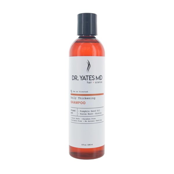 Dr. Yates MD Hair + Science Daily Thickening Shampoo, Adds Volume and Supports Prevention of Hair Loss, For Men and Women (8 Fl Oz)