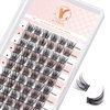 Lash Clusters, 72 Pcs Individual Cluster Lashes DIY Lash Extension 10-16mm Eyelash Clusters Volume Wispy Lashes Super Thin Band Reusable Soft & Comfortable（T05-72-D-10-16MIX）