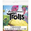 Unique Trolls Rainbow Rectangular Plastic Table Cover, 54" x 84", Multicolor