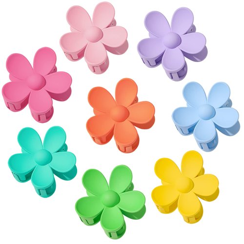 Flower Hair Clips, Matte Flower Claw Clips for Women Girls Thick Hair, Dasiy Hair Clips, Non Slip Strong Hold for Women Thin Hair, Hair Accessories for Women Girls