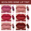 BINGBRUSH 6 Colors Matte Red Wine Liquid Lipstick Pack Set,Wine Lip Tint Long Lasting 24 Hour Waterproof Velvet Nonstick Cup Lipgloss Lip Stain Pigmented Lip Makeup Gift Sets