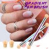4 Pieces Sponge Nail Brush Picking Dotting Gradient Pen Brush Double Head Nail Brush Acrylic Nail Painting Brush with 16 Pieces Replacement Head for Nail Art Manicure (White, Green, Purple, Blue)