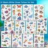 CHARLENT 120 Glitter Styles Under the Sea Creature Temporary Tattoos for Kids Party Supplies - Sea Creature Tattoos for Boys Girls Ocean Birthday Party Favors Goodie Bag Fillers