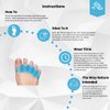 Toe Separators, Restore Feet to Their Original Shape, Bunion Pain, Foot Intrinsic Muscle Strengthening, For Men and Women, Toe Stretcher, Big Toe Correctors, Foot Health, NAOS Therapeutics, Blue