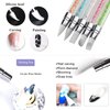 5 Pcs Dual Tipped Silicone Nail Tools Nail Art Sculpture Pen,Silicone Head Acrylic Handle Nail Art Brushes,Nail Art Tools for Home Salon (5 color)