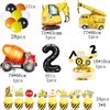 Construction Birthday Party Supplies for 2 Year Old Boy, 2nd Birthday Decorations For Boys, include- Backdrop, Cake, and Cupcake Toppers, Balloons, Cupcakes Wrappers, Banner