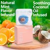 Coconut-Oil Infused Woven Dental Floss,Deep Clean Natural Vegetable Waxed Floss,Extra Wide Cleaning and Slides Smoothly & Easily,PFAS Free | Orange Flavored(33 Yds x 2 Unit)