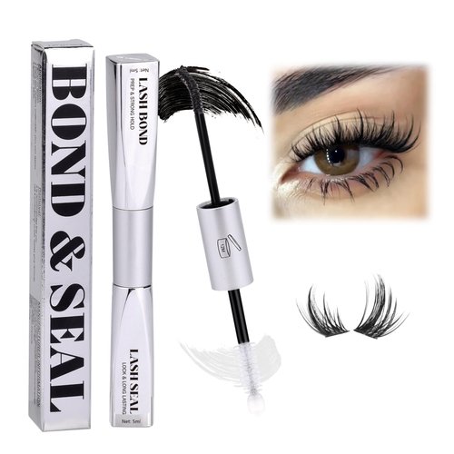 Bond and Seal Lash Glue Strong Hold Eyelash Adhesive Waterproof Cluster Lashes Glue Long Lasting DIY Lash Extensions at Home Lash Bond and Seal Eyelash Glue Y2K Individuals Lashes Glue by Mavphnee