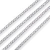 PAVOI Rhodium Plated 3mm Simulated Diamond Tennis Necklace for Women | Tennis Chain | Chunky Long Gold Necklace for Women| Size 15"