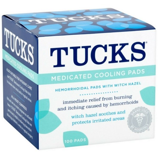 TUCKS Medicated Cooling Pads 100 Each (Pack of 2)