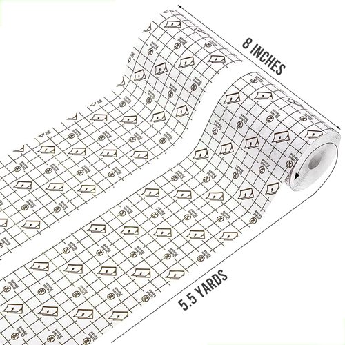 INKDERM Transparent Adhesive Bandage 8"x200" Roll, (8" x 5.5 Yards Roll) - Equivalent to 22 Sheets of 8"x9" Tattoo Skin Aftercare Dressing