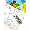 TINYMILLS Sea Turtles Animals Coloring Book Set with 12 Coloring Books and 48 Crayons Ocean Animals Birthday Party Supplies Favor Bag Filler Carnival Prizes Rewards