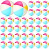 36 Pcs Beach Stress Ball 2.5 Inch Summer Mini Stress Relief Balls Rainbow Squeeze Toys Pu Foam Squeezy Balls for Girls Boys Adults Beach Birthday Party Favors Water Pool Games (Bright Color)