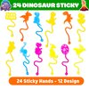 24PCS Dinosaur Sticky Hands Bulk Party Favors Perfect Birthday Party Supplies for Kids Aged 4-12 Stretchy Sticky Hand Fidget Toys Goodie Bag Stuffers Treasure Box Toys Classroom Prizes Student Gifts