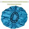 ELEBOX Premium Collection Super Jumbo Shower Cap for Braids Double-Layer Satin Waterproof Reusable Bonnet Sleep Cap