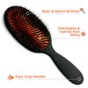 SRI Polish Bristle Brush – Anti-Breakage Boar & Nylon Bristles for Increased Shine, Rejuvenates Damaged Hair, Copper Ceramic Barrel, Encourages Hair Growth, Easy Grip & Ultralight (Travel)