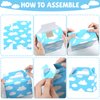 24Pcs Cartoon Story Birthday Party Favor Boxes for Toy Inspired Game Story Party Decorations Cow Print Sky Blue Cloud Treat Boxes Toy Party Goodies Boxes for Kids Birthday Baby Shower Party Supplies
