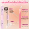DIY Lash Extension Kit 200pcs 8-16mm 60D DIY Lash Clusters with Lash Bond and Seal & Lash Tweezers Individual Lashes D Curl Eyelash Extension Kit for Self Application at Home (60D KIT)