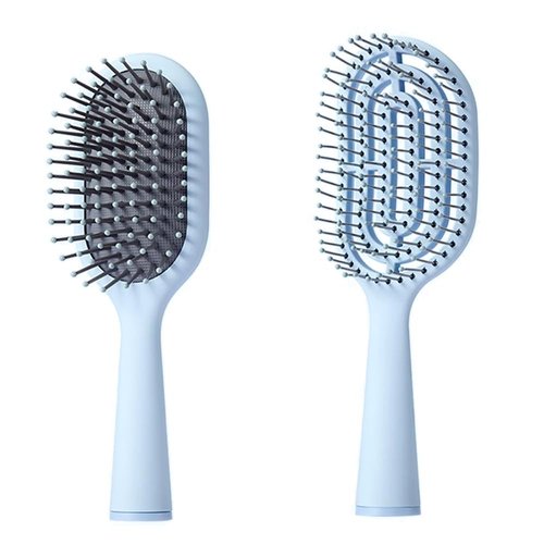 Curly Hair Brush Hair Straightener Brush set 2,Wet & Dry Detangling Hair Brush For Women Men & Kids Thick Hair - Faster Blow Drying - Vented Curved HairBrush