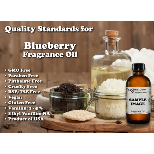 Blueberry Fragrance Oil - 4 oz - Supplied in 4 oz. Amber Glass Bottle with Black Phenolic Cone Lined and Safety Sealed Cap.